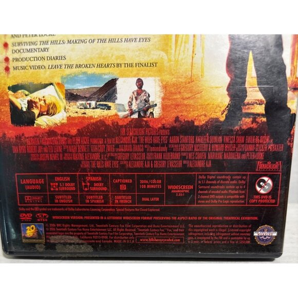 The Hills Have Eyes Unrated DVD Horror Movie 2006 Widescreen Special Features - Picture 3 of 5